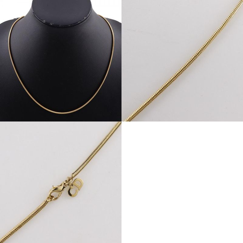 [dior] Christian Dior Logo Gold Plated Ladies 10.3g Necklace