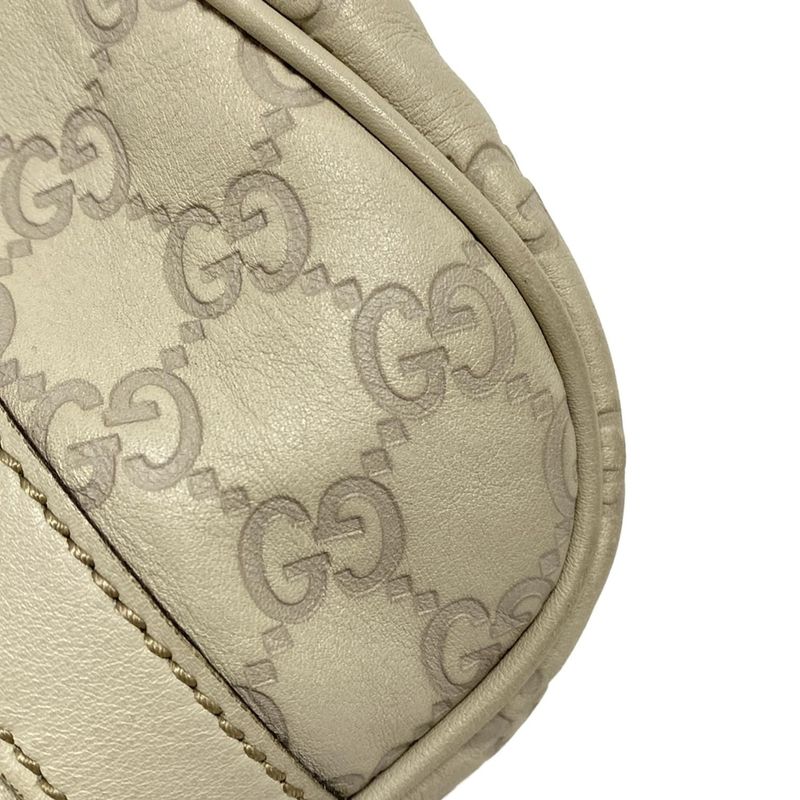 Gucci GG Twins Tote Bag Stripe Line 232963 Ivory Leather