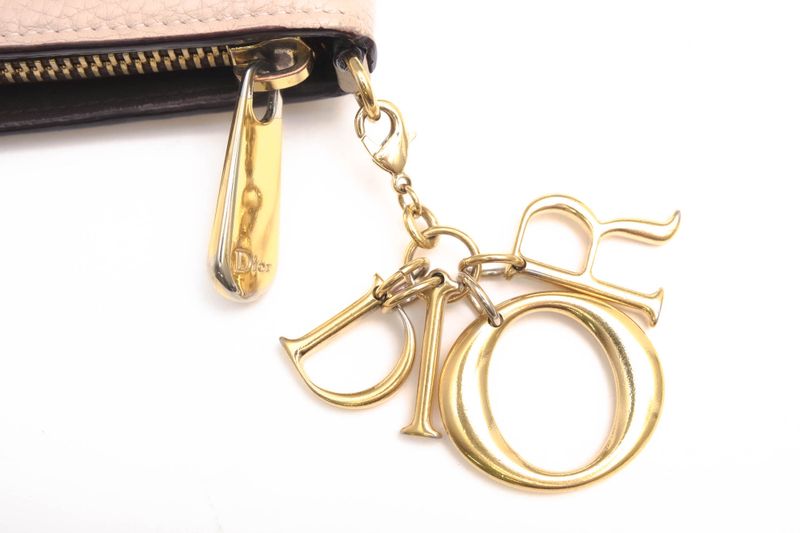 Christian Dior Wallet Women Leather Genuine Leather Beige S02710trl Dior Iss Imo