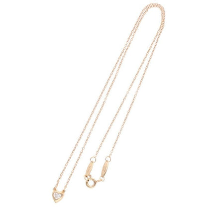 Tiffany & Co By-the-yard 18K Pink Gold Diamond Heart Necklace Men's 16inch