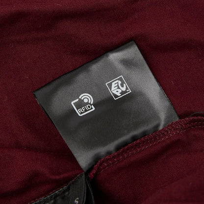 Prada 25SS Triangle Logo Short Sleeve T-shirt Size: S Ujn912 Bordeaux Wine Red