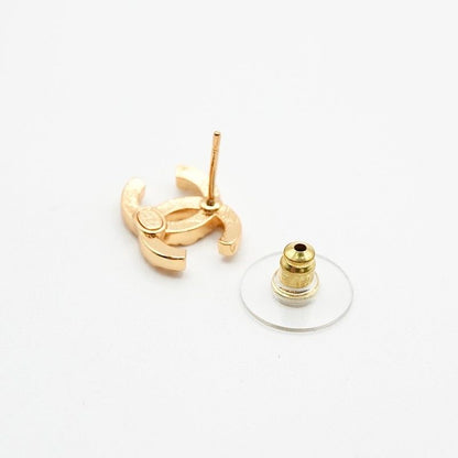 Chanel Earrings Earring Gold Coco Mark Matelasse
