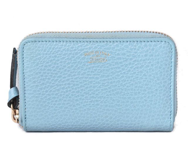 Unused Gucci Coin Case Card Case Mini Wallet Light Blue 3688797