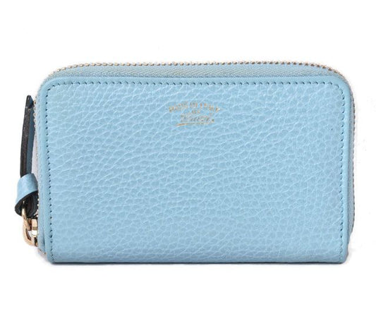 Unused Gucci Coin Case Card Case Mini Wallet Light Blue 3688797