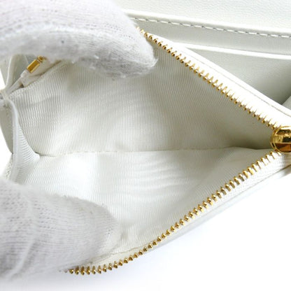 Christian DIOR Oblique 30 Montaigne Medium Wallet Coin Case White Gold S2300unrg