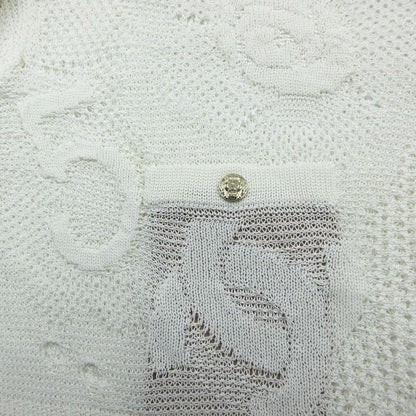 Chanel 22c Coco Mark Camellia Pullover Knit Sailor Collar P72031k10344 M