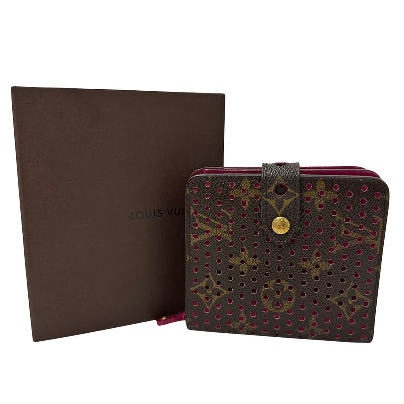 Louis Vuitton Wallets Ladies Branded Trifold Wallet Monogram Canvas Perfot