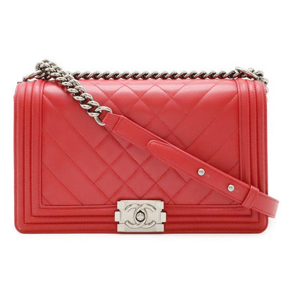 Chanel Boy Chanel Matelasse Coco Mark Chain Shoulder Shoulder Bag Lambskin