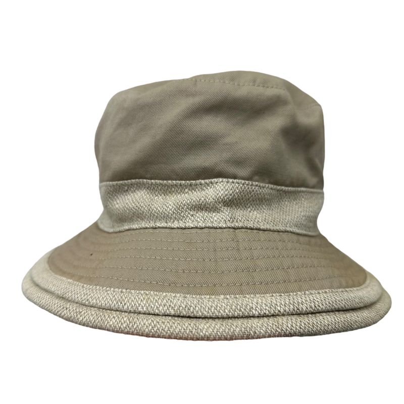 Hermes Motsch Double Brim Bucket Hat Double Brim Bucket Hat 56 Beige Cotton