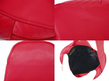 Authentic Yves Saint Laurent YVES Saint Laurent YSL Nylon Handbag Red Bag