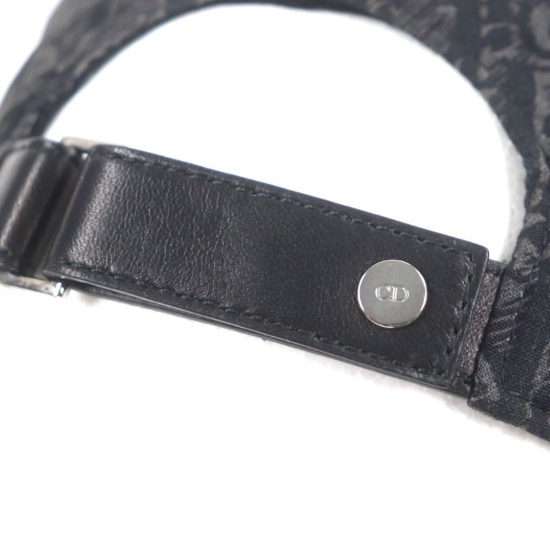 DIOR Homme 933c902h4835 Oblique Leather Use Hat Baseball Cap Dark Gray L Made