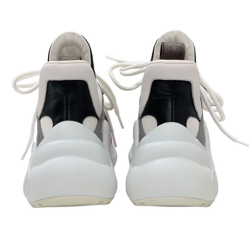 Louis Vuitton Arclight Line Sneakers Shoes Fabric Leather White Unused LV Logo
