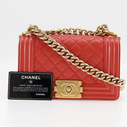 Chanel Chain Shoulder Boy Chanel Lambskin Women's Shoulder Bag