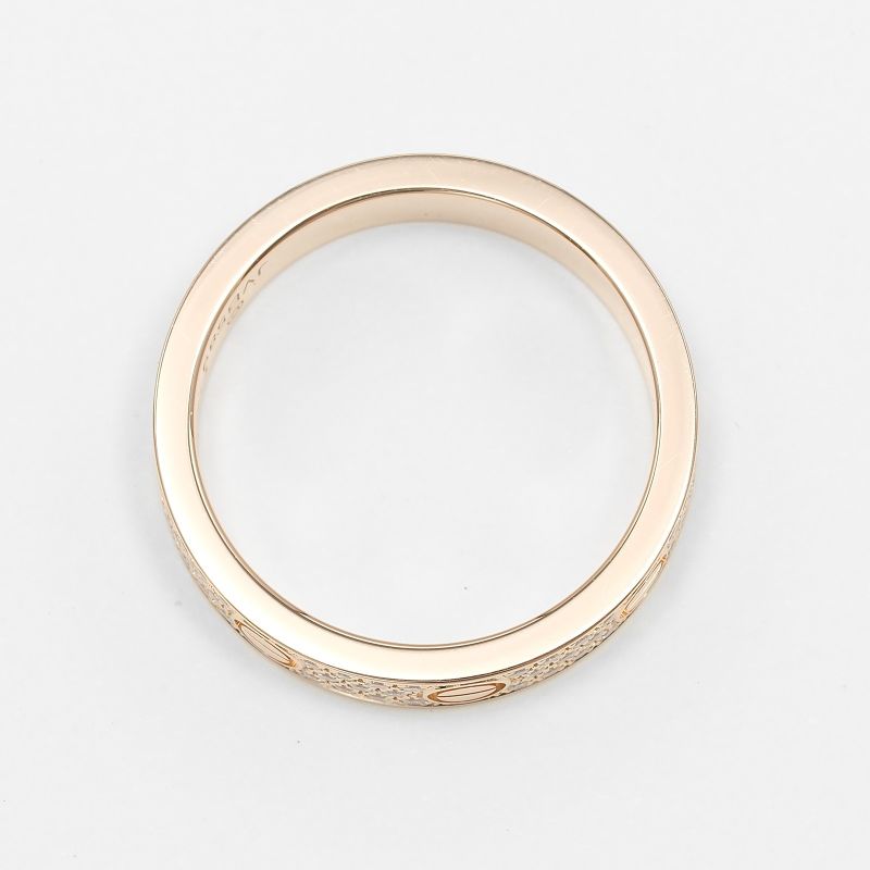 Cartier Love Small 18K Pink Gold And Pavé Diamonds Size 7 Ladies' 3.71g Ring