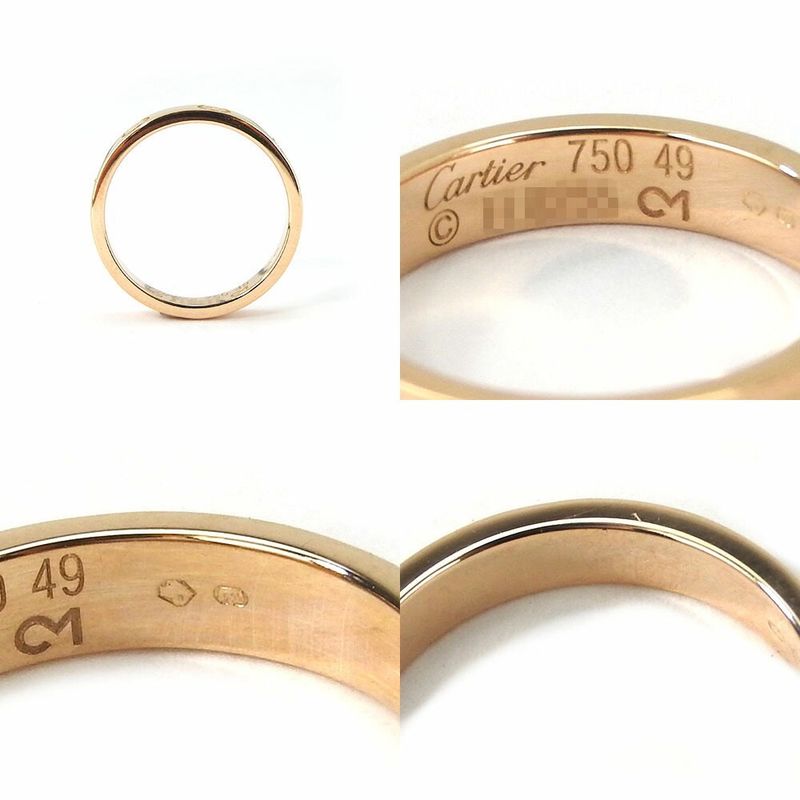 Cartier Ring Mini Love Ring Size 49 Size 9 Au750 18K PG Pink Gold Approx 3.4g
