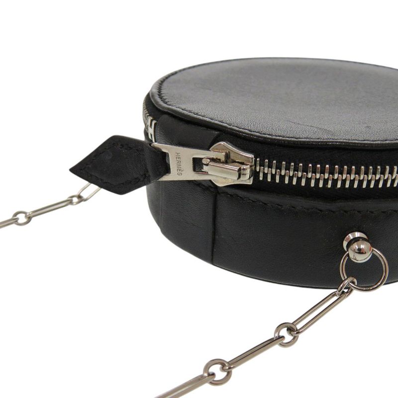Hermes Villandry Micro Calfskin Black C Engraved (2018) Shoulder Bag Black 0251