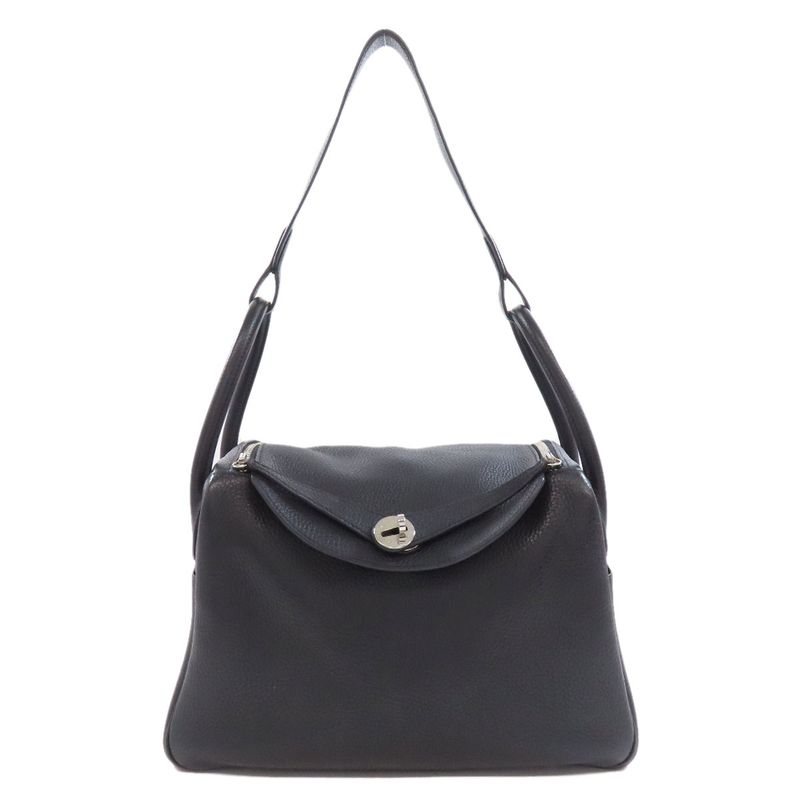 Hermes Lindy 30 Silver Hardware Handbag Taurillon Women