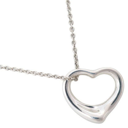Tiffany & Co Open Heart Elsa Peretti 925 Silver Ladies 2.7g Necklace
