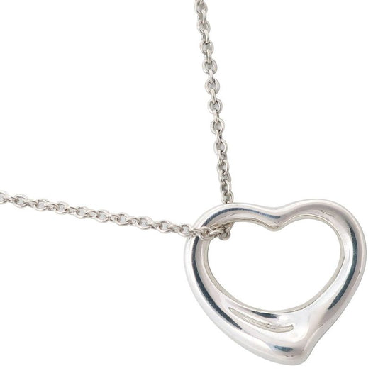 Tiffany & Co Open Heart Elsa Peretti 925 Silver Ladies 2.7g Necklace