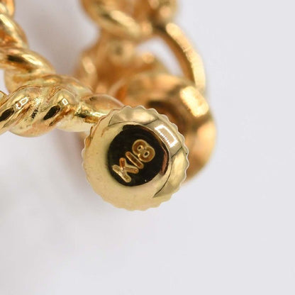 Christian DIOR Earring 18K 750 D0.15 Approx 7.5g Gold Accessories Ladies With