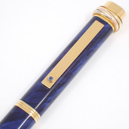Cartier Trinity Ballpoint Pen Marble Blue Lacquer Sodalite