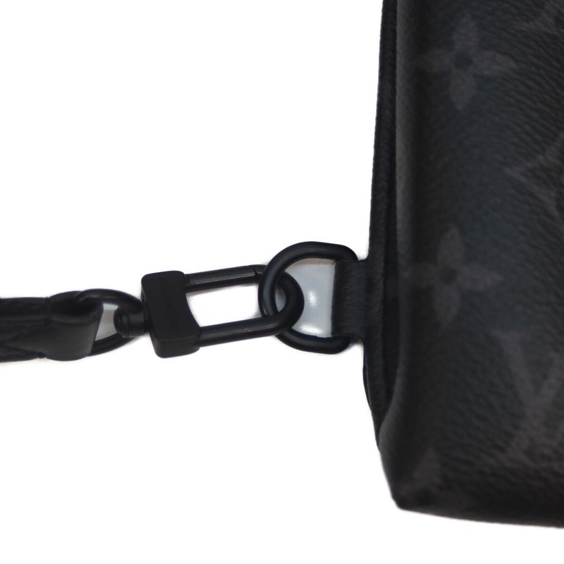 Louis Vuitton M45912 Monogram Eclipse Sommeurs Ring Bag Body Bag Black Men's