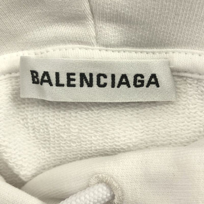 Balenciaga | Over Silhouette Back Logo Sweatshirt Hoodie | S | White | Men's