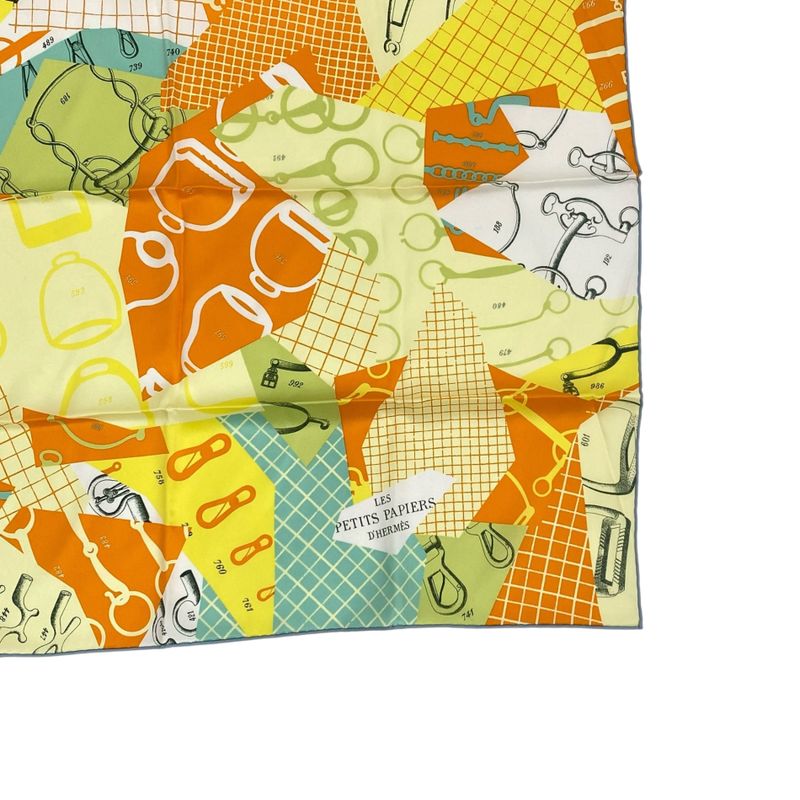 Spring-summer 2023 Hermes Scarf Silk LES Petits Papiers Multicolor