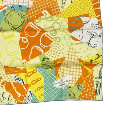 Spring-summer 2023 Hermes Scarf Silk LES Petits Papiers Multicolor