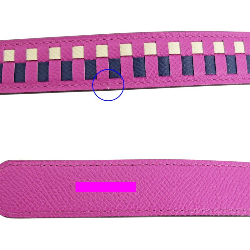 Hermes Bandouliere Tresage De 25 mm (0.98in) Vo-epson Magnolia Blue-c