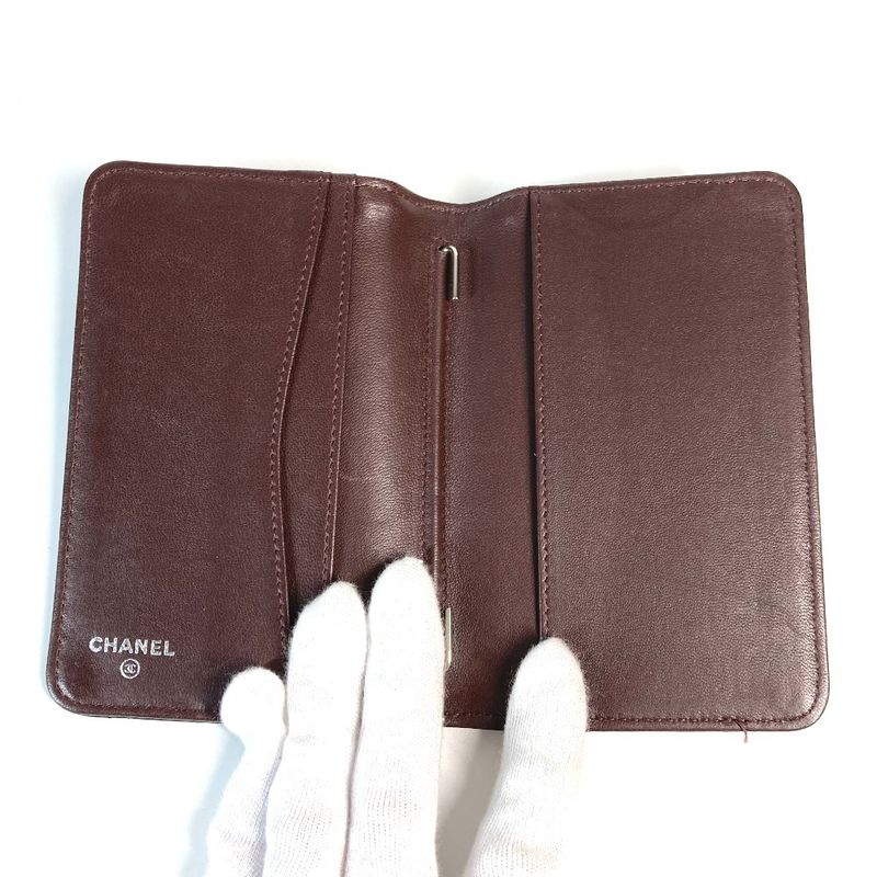 Chanel Passport Case CC Logo Coco Mark Matelasse Quilted Leather Black