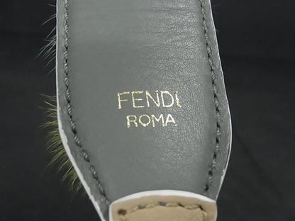Fendi Strap You Fur And Leather Shoulder Strap For Bag Beige And