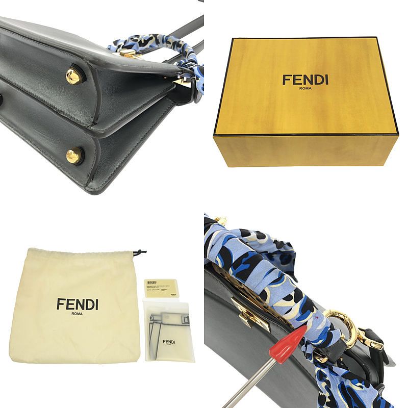 Fendi | 8bn335 Peeka BOO Iseeu Mini Tote Bag With Lappy | Gray | Women