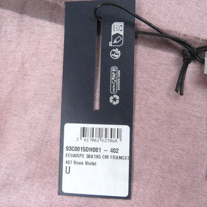 DIOR Homme 93c0015dh001 100% Silk CD Logo Embroidery Fringe Scarf Rose Violet