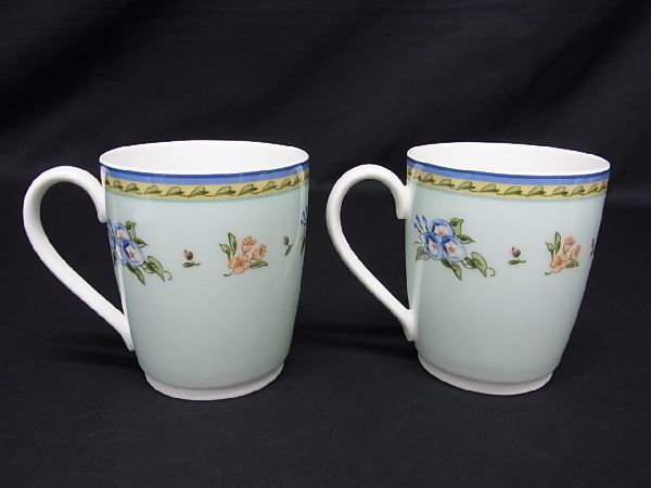 Tiffany & Co Tiffany & Co Morning Glory Mugs Set Of 2 Flatware Light Blue