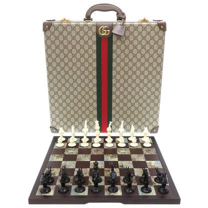 Gucci Chessboard 670276 GG Supreme Beige Game Board Game 0019 Gucci
