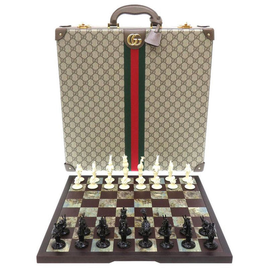 Gucci Chessboard 670276 GG Supreme Beige Game Board Game 0019 Gucci