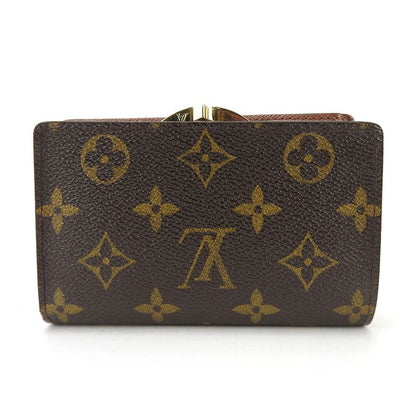 Louis Vuitton Bifold Wallet Portefeuille Viennois M61674 Monogram Brown Gold