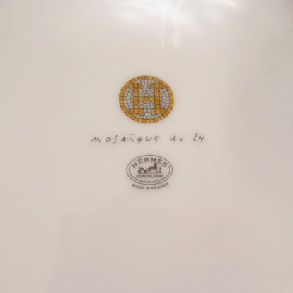 Hermes Mosaic 24 Dinner Plate Silkscreen Print Geometric Pattern Tableware