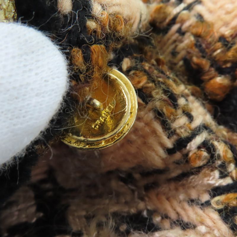 CHANEL Vintage Tweed Jacket Long-sleeved Top And Skirt 3-piece Set-up