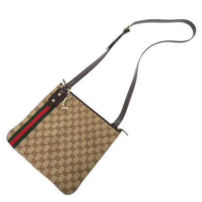Gucci Sherry Line 144388 GG Canvas Beige Shoulder Bag 1300 Gucci