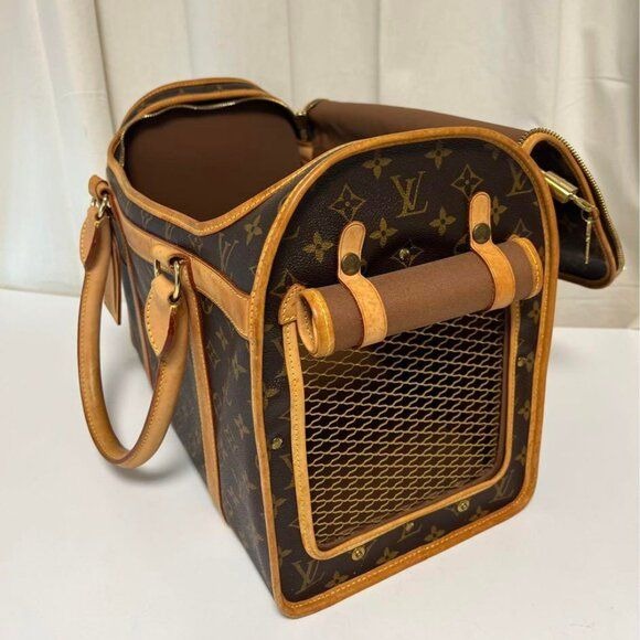 Louis Vuitton Sac Chien 40 Dog Carrier Monogram Pet Travel Bag Purse