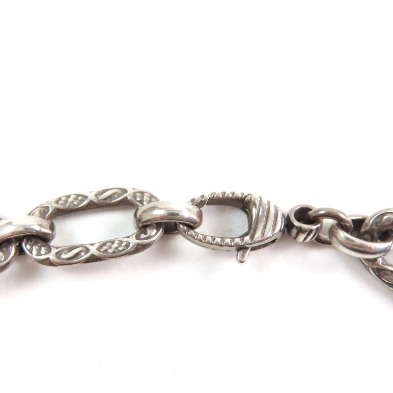 Gucci 524890 Interlocking G Arabesque Long Chain Necklace Ag925 Silver With Box