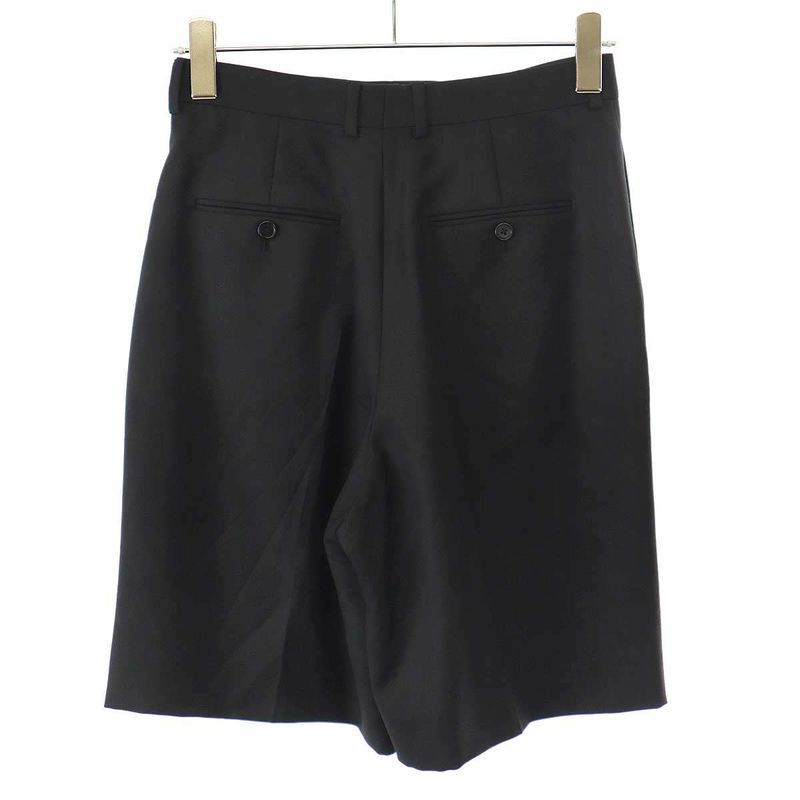Celine Shorts 2 Tucked Wool Wide Shorts 2p524673d Black 40
