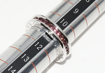Bulgari Ring 18K White Gold Rhodolite Garnet Bzero1 Ring XS An852563