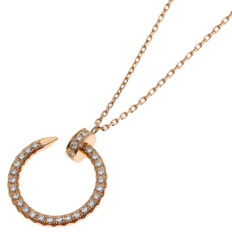 Cartier Juste Un Clou Diamond Necklace 18K Pink Gold Ladies