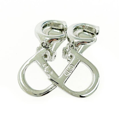 Christian Dior Metal CD Logo Swing Earrings Ladies Silver 489962 Earrings