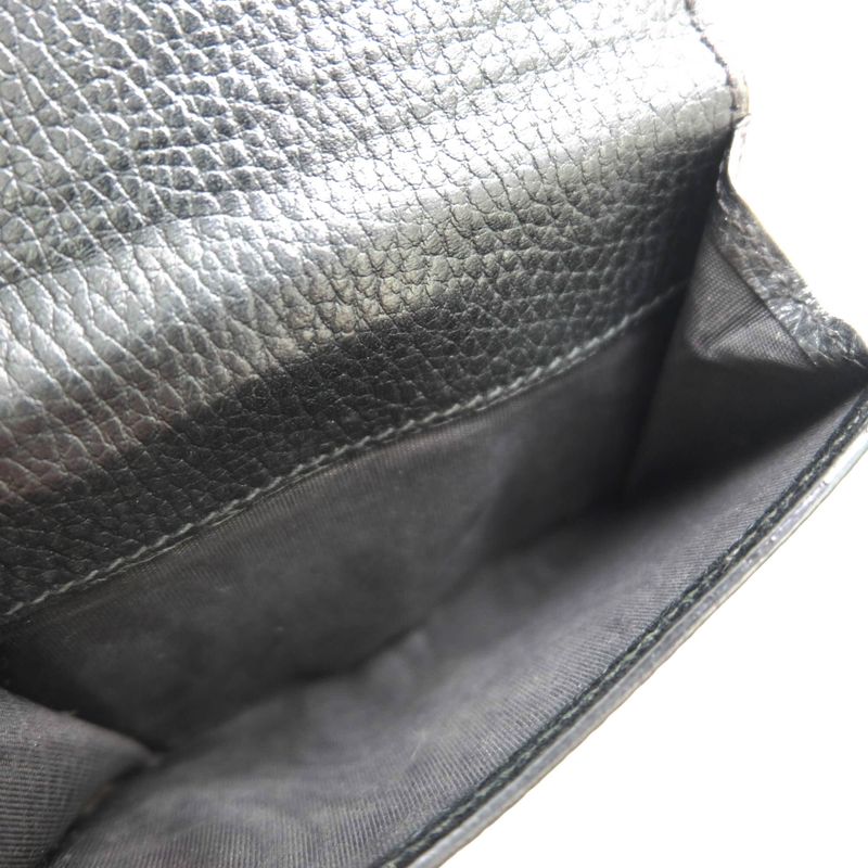 Gucci Wallet Women Leather Genuine Black 598167 Interlocking G with Coin Purse