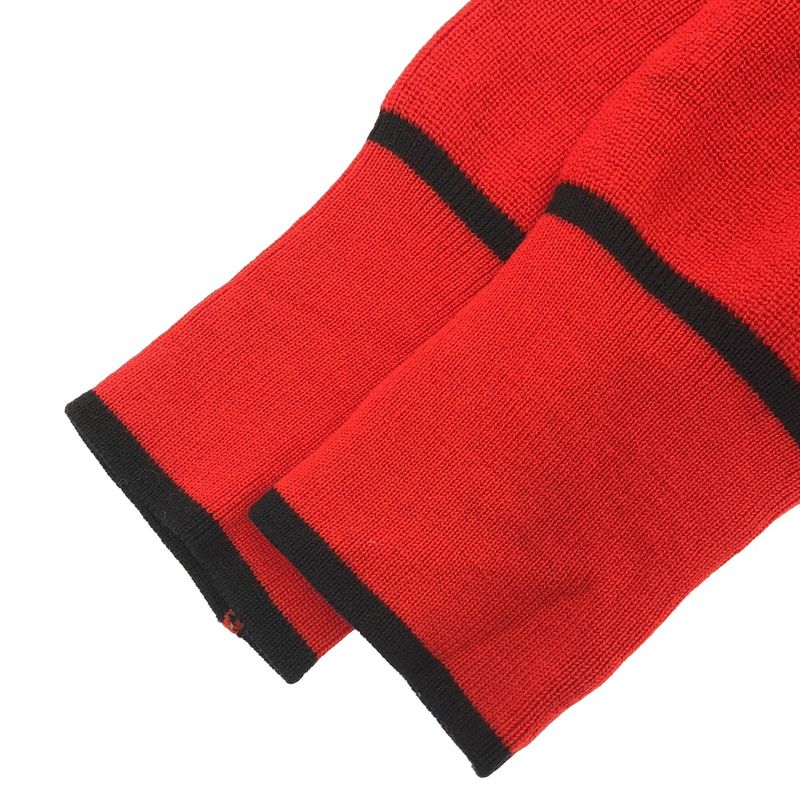 Yves Saint Laurent Multicolor Button Wool Knit Cardigan Red M