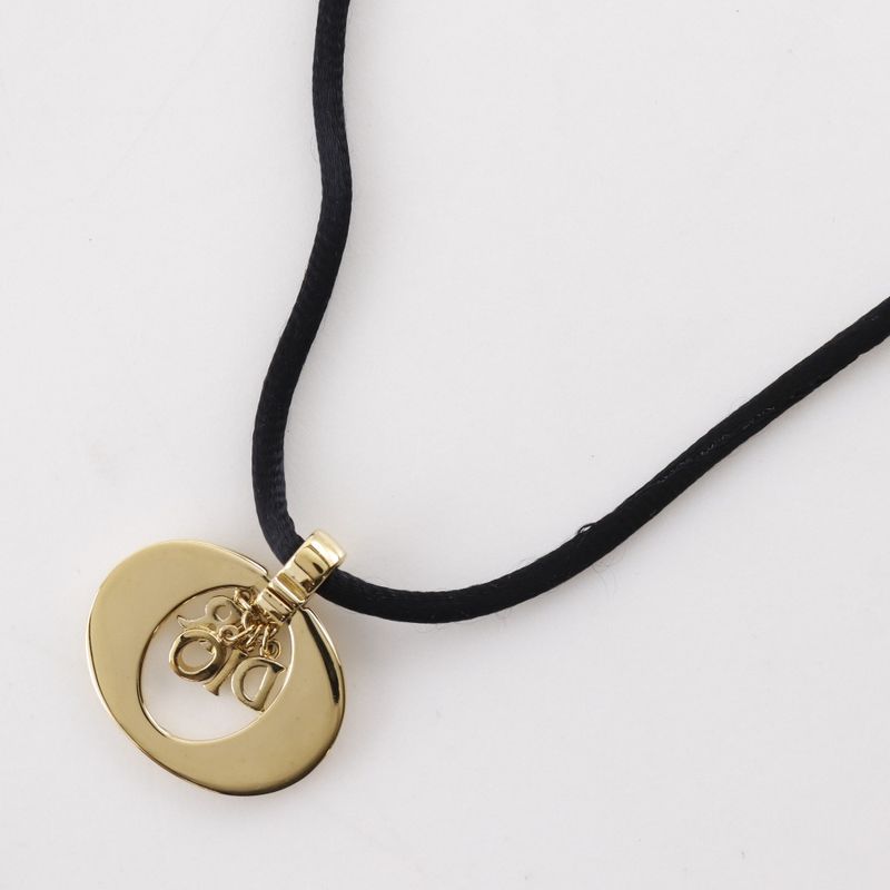 [dior] Christian Dior Logo Gold Plated Ladies 10.3g Necklace